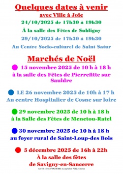 DATE DE MES SORTIES