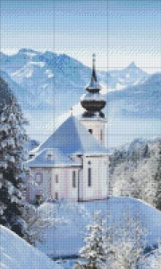 Eglise sous la neige