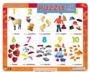 Puzzle 35 pièces Je compte de 1 à 10